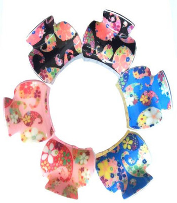 

NERR ™ Hair clutcher pack of 6 Hair Claw (Multicolor) Hair Claw(Multicolor)