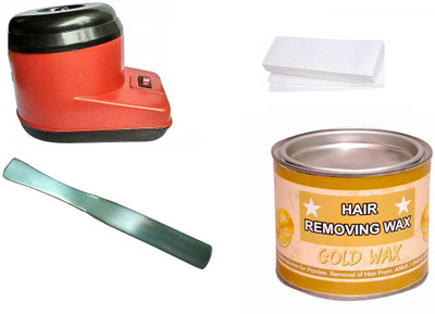 

Shopfleet Multicolored Combo of Gold Wax(550 Gm.) + 1 Automatic Wax Heater + 50 Wax Strips + 1 Knife Wax(4, Set of 4)