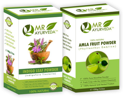 

MR Ayurveda Premium Quality Indigo Powder and Amla Powder - Combo Pack(200 g)
