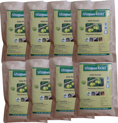 

Shagun gold Set of 8 chemical free pure Amla powder for hair treatments & hair growth 100gm(800 g)