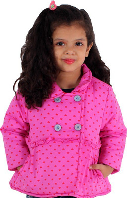 

Kidsdew Full Sleeve Printed Baby Girls Jacket, Pink carnation
