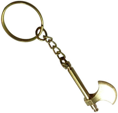 ShopTop Golden Metal Ax2 shape Keyring Key Chain