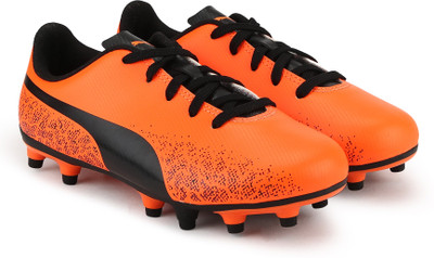

Puma Boys & Girls Lace Football Shoes(Orange, Black