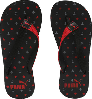 

Puma Boys & Girls Slip On Slipper Flip Flop(Black, Black- red