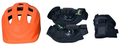 

Jaspo New Skating Knee Elbow Wrist Head Guard Protective Set Kit For Kids 5 To 10 Years Skating Kit