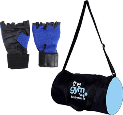 

S.Blaze Combo of Blue Gym Gloves + Blue Gym Bag / Kit Bag for Gym & Fitness Kit