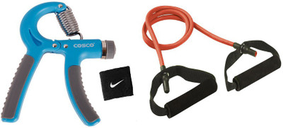 

Cosco Fitness Hand Grip Brace ( Pack of 1) with Resistance Toning Tube Hard (Pack of 1) 1 Wrist Band Gym & Fitness Kit