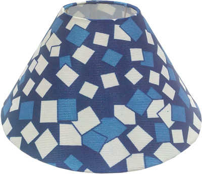 

RDC 10" Round Blue Checks Designer - B22 Holder Ring Size Table Lamps Lamp Shade(Cotton, Plastic)
