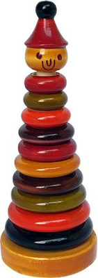 

Nihuu sravee NswoodenOrganic Joker Colorful Learning Ringstoy(Multicolor)