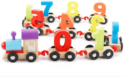 

yamama Children Wooden Digital Small Train 0-9 Number Educational Toys,Wooden Number/Digital Train Blocks Set Toys for Kids(Multicolor)