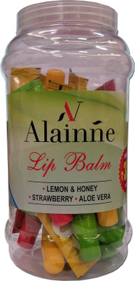 

Alainne Total Lips Care Combo Pack Aloe-Vera, Lemon & Honey,Strawberry(Pack of: 30, 270 g)
