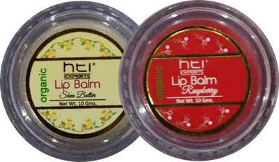 hti Organic Lip Balm Pack of TWO Raspberry r, Sheabutte(Pack of: 2, .20 g)