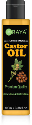 

ORAYA 100% Pure Cold Pressed Castor oil- Hexane Free & Premium Quality(100 ml) Hair Oil (100 ml)(100 ml)