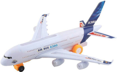 

knk toys Airbus A380 Airplane musical and lighting toy for kids(Blue, White)
