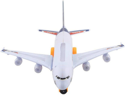 

Gencliq Airbus A380 Airplane Toy With Lights Effect & Self Rotating(Blue)