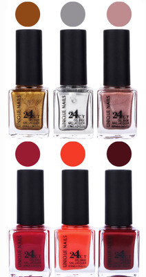 

Unique Nails Gel Nail Polish Set 2650 Multicolor(Pack of 6)