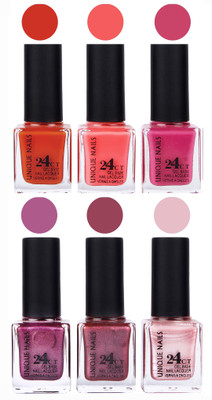

Unique Nails Gel Nail Polish Set 2659 Multicolor(Pack of 6)