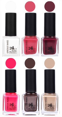 

Unique Nails Gel Nail Polish Set 2635 Multicolor(Pack of 6)