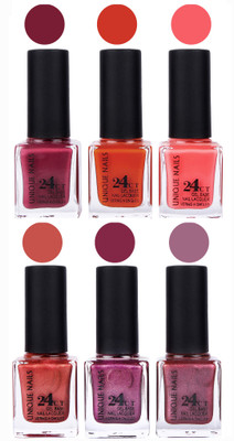 

Unique Nails Gel Nail Polish Set 2658 Multicolor(Pack of 6)