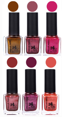 

Unique Nails Gel Nail Polish Set 2673 Multicolor(Pack of 6)