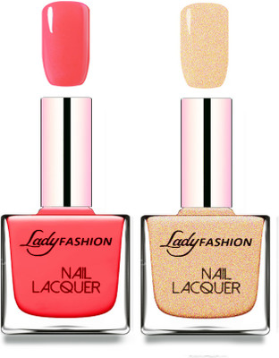 

Lady Fashion Cube Shaped Made In India Nail Polish Baby Pink, Beach Nude(Pack of 2)