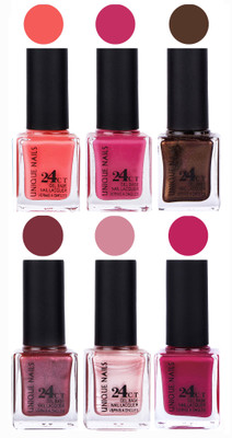 

Unique Nails Gel Nail Polish Set 2660 Multicolor(Pack of 6)