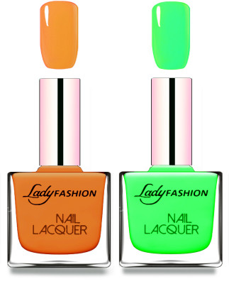 

Lady Fashion Cube Shaped Made In India Nail Polish Nude, Light Gree(Pack of 2)