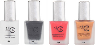 

Million Colors Premium Matte Nail Lacquer 101, 143, 145, g5(Pack of 4)