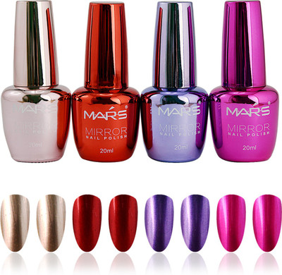 

Mars Mirror Shine Chrome Pack of 4 Nail Polish Mirror-2(Pack of 4)