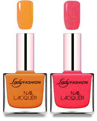 

Lady Fashion Cube Shaped Made In India Nail Polish Nude, Bright Pink(Pack of 2)