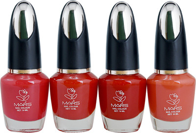 

Mars Red Rush Matte Finish Pack of 4 Nail Polish Red Matte-1(Pack of 4)