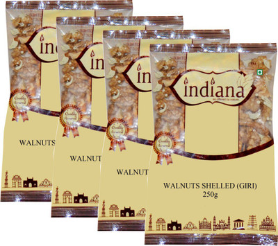 

Indiana American Walnuts Premium Quality 1000g (250g X 4) Walnuts(250 g, Pouch)