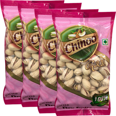 

Chinoo Roasted & Salted California Pistachio Nuts 100g (Pack of 4) Pistachios(400 g, Pouch)