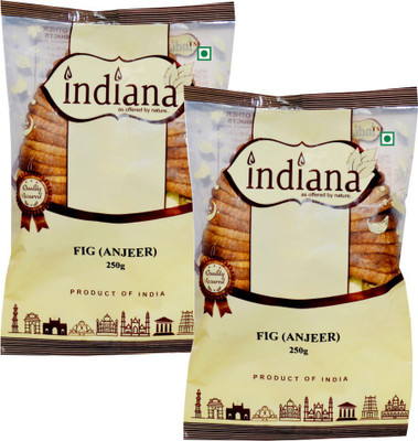 INDIANA Injeer Premium Qualiy 500g (250g X 2) Figs(250 g, Pouch)
