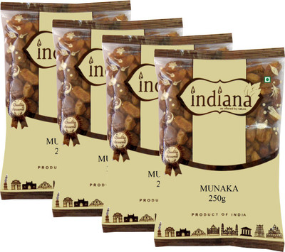 

Indiana Munakka Premium Quality Pack of 4 - 1000g (250X4) Raisins(250 g, Pouch)