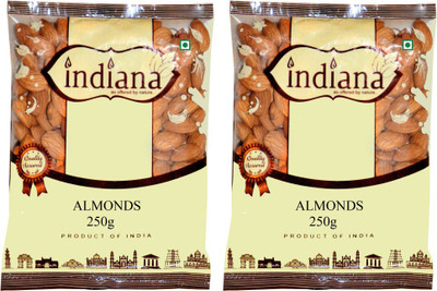 

INDIANA Almonds Premium Quality 500g (250g X 2) Almonds(250 g, Pouch)