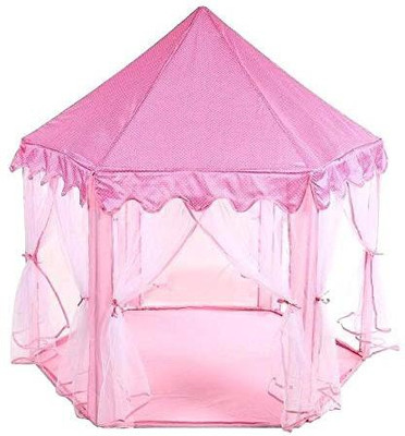 

DD RETAIL Princess Castle Kids Play Tent Children Playhouse, Indoor and Outdoor Use, (Pink Color)(Multicolor)