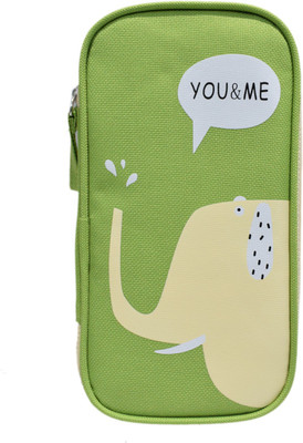

6th Dimensions Pencil Pouch Pouch Art Canvas Pencil Box(Set of 1, Green)