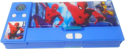 

Browner Dual Sharpner Spiderman Art Plastic Pencil Boxes(Set of 1, Blue)