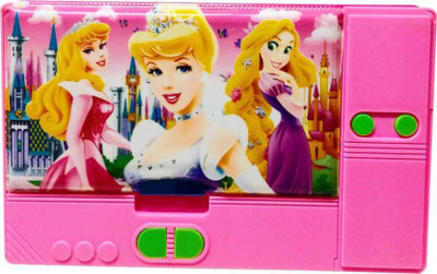 

Browner Dual Sharpner with calculator Barbie Printed Art Plastic Pencil Boxes(Set of 1, Pink)