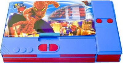 

Browner Dual Sharpner Spiderman Art Plastic Pencil Boxes(Set of 1, Blue)