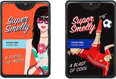 

Super Smelly A Blast Of Cool & A Flash Of Fresh 100% Toxin Free (20ml Each) Pocket Perfume - 40 ml(For Men & Women)