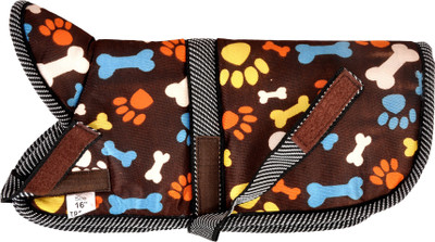 

Leather Craft Coat for Dog(brown multi color