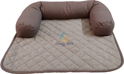 

Goofy Tails Sofa Protector with Fixed Armrest Dog Sofa/beds for Medium Breed Dog & Cats M Pet Bed(Grey)