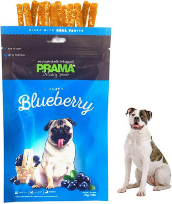 

Prama Fresh Chicken Meat Exotic Flavored Juicy Blueberry Dog Treat(70 g, Pack of 8)