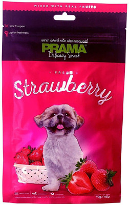 

Prama Fresh Chicken Meat Exotic Flavored Fresh Strawberry Dog Treat(70 g, Pack of 8)