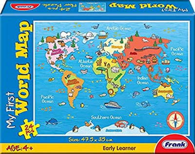 

Frank My First World Map, Multi Color(24 Pieces)