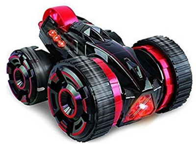 

Browner 5 Round LED Light 360 degree 5 Rounds Stunt Remote Control Double-side Car (Red and Black )(Black)