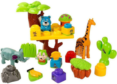 

Gaurav Shopo Happy Zoo 19 Pcs Creative Education Kingdom Block set Playset