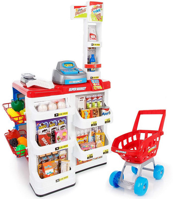 

Bestie Toys Supermarket Play set Shopping Cart with Cash Register for kids